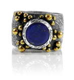 Haifa Garden Ring with Stone Lapis Lazuli