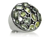 Gaudi Mosaic Cocktail Ring Green Amethyst and Lemon Topaz