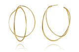 Gold Plated Geometric Spherical Earrings