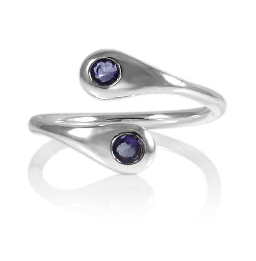 Peacock Swirl Ring Iolite