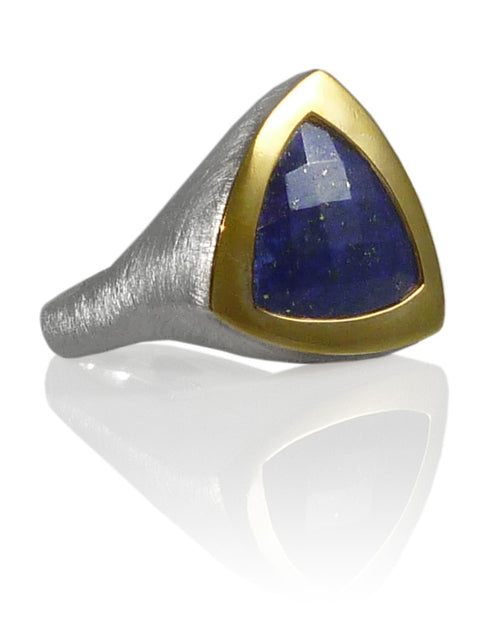 Pyramid Ring Lapis Lazuli Size 9