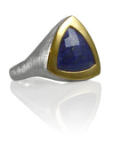 Pyramid Ring Lapis Lazuli Size 9