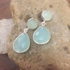 Capri Duo Earrings Aqua Chalcedony