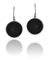 Large Capri Circle Earrings Black Onyx