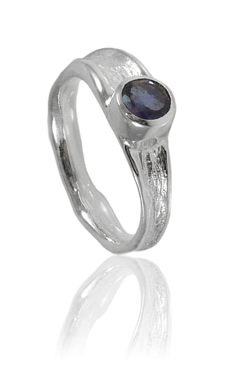 Thin Amazon River Ring with Iolite