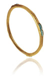 Gold Plated Amazon Pod Bangle Aquamarine