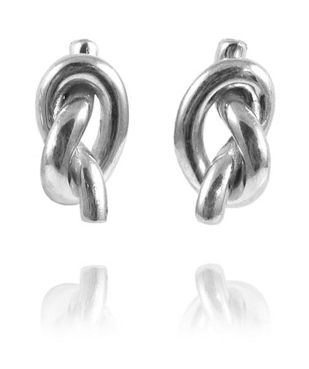 Euro Loop Earrings Grey Pearl