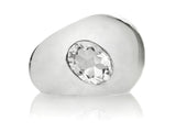 Gaudi Dome Ring with Faceted Stone Clear Quartz 7