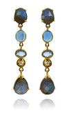Small Teardrop Elegante Earrings Labradorite/ Blue Topaz/ Pearl/ Aquamarine