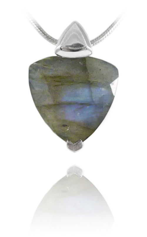 Faceted Triangle Pendant Labradorite