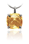 Capri Square Pendant Citrine