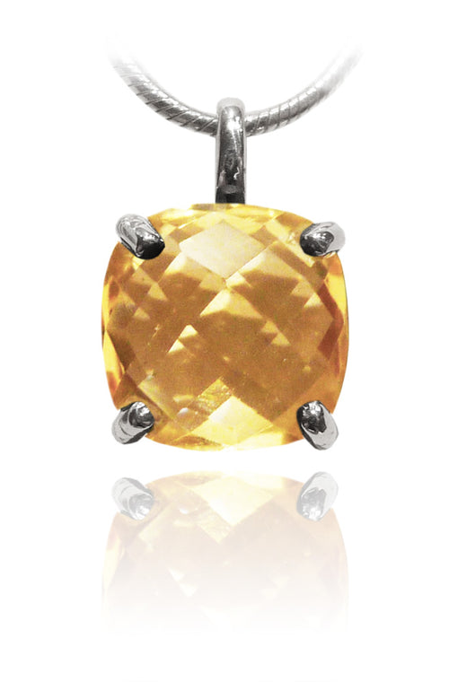 Capri Square Pendant Citrine
