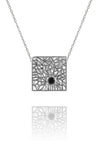 Mosaic Square Necklace Black Onyx