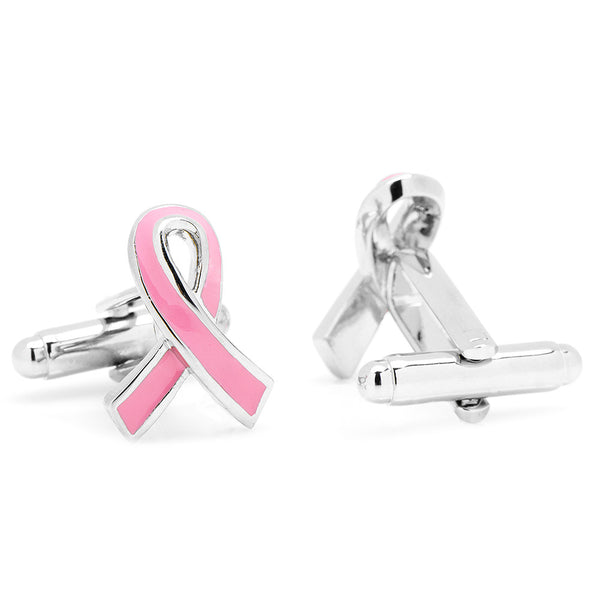 Pink Awareness Ribbon Cufflinks