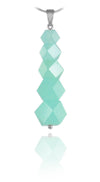 Five Stone Glacier Drop Pendant Aqua Chalcedony