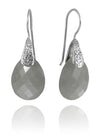 Sumatra Teardrop Earrings Grey Moonstone