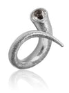 Charmed Snake Ring Clear Quartz