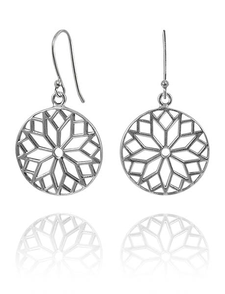 Thick Arabesque Disc Earrings