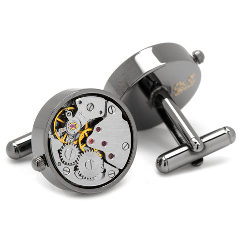 Gunmetal Watch Movement Cufflinks