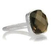 Capri Large Stackable Square Ring Smokey Quartz