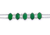 5 Stone Glacier Link Bracelet Green Onyx