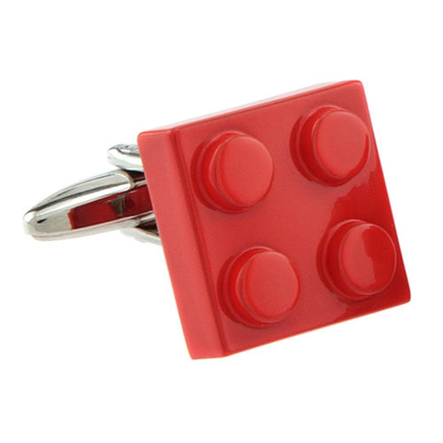 Red Building Block Cufflinks