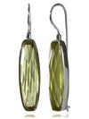 Mini Faceted Vertical Drop Earrings Lemon Topaz