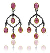 Arabesque Chandelier Earrings - Pink Tourmaline