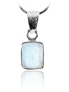 Small Rectangular Pendant White Moonstone