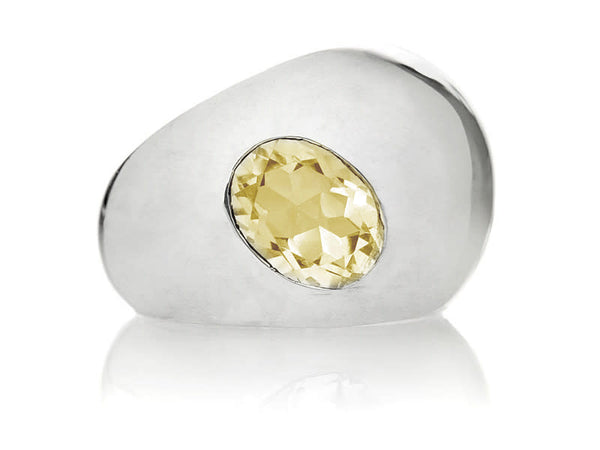 Gaudi Dome Ring with Faceted Stone Citrine 8
