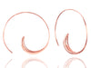 Brushed Rose Gold Plated Swirly Earrings