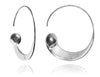 Swirly Earrings with Silver Ball