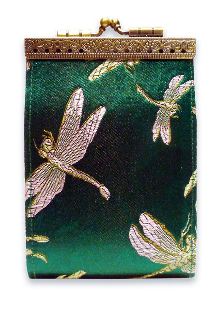 Cathayana Card Holder with RFID Black Dragonfly