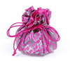 Jewelry Pouch Fuchsia and Green