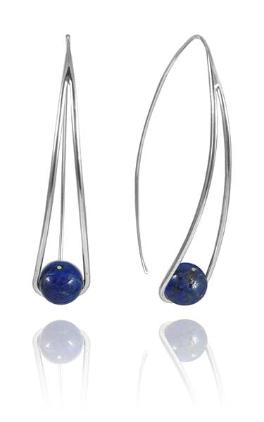 Euro Loop Earrings Lapis Lazuli