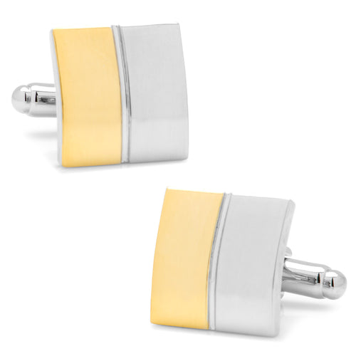 Two Toned Split Square Cufflinks