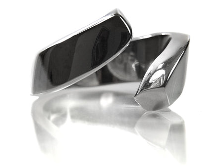 Stacked Double Thin Wave Ring