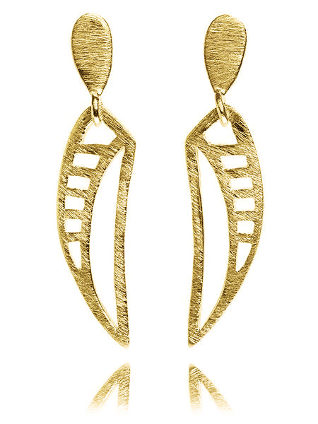 Gold Plated 360 Bridge Earrings