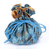 Jewelry Pouch Floral: Black and Blue
