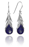 Brazilian Leaf Stone Drops Lapis Lazuli