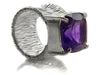 Italian Step Ladder with Stone Ring Amethyst