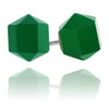 Structured Stone Glacier Studs Green Onyx