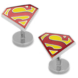 Enamel Superman Shield Cufflinks
