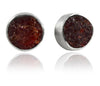 Natural Druzy Glacier Studs Garnet