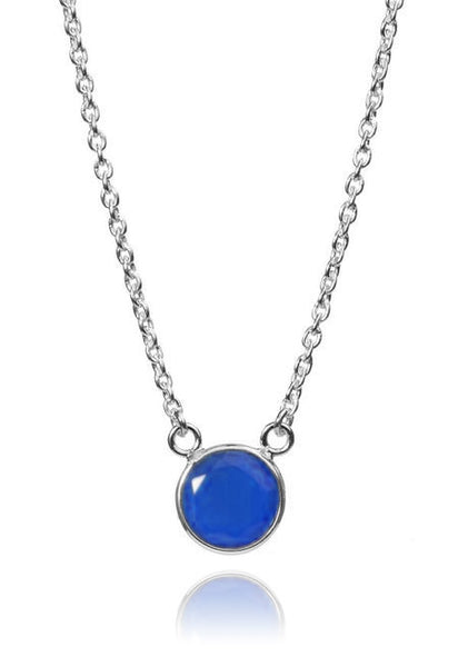 Puntino Necklace Blue Chalcedony