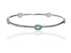 Five Stone Bangle - Aqua Chalcedony