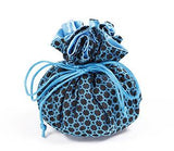 Jewelry Pouch Black and Blue Checkers