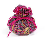 Jewelry Pouch Fuchsia Bamboo Leaves