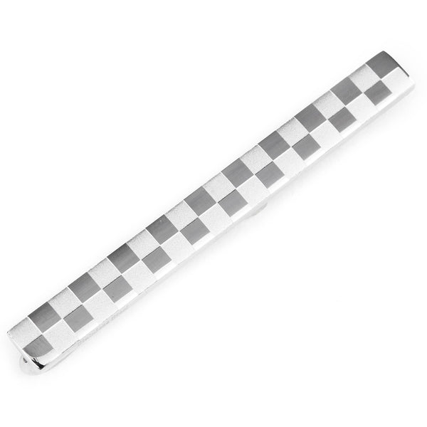 Stainless Steel Checkered Tie Bar