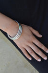 Gold Plated Brushed Three Collective Bangles